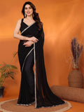 Bollywood Inspired Black Saree with Stylish Border