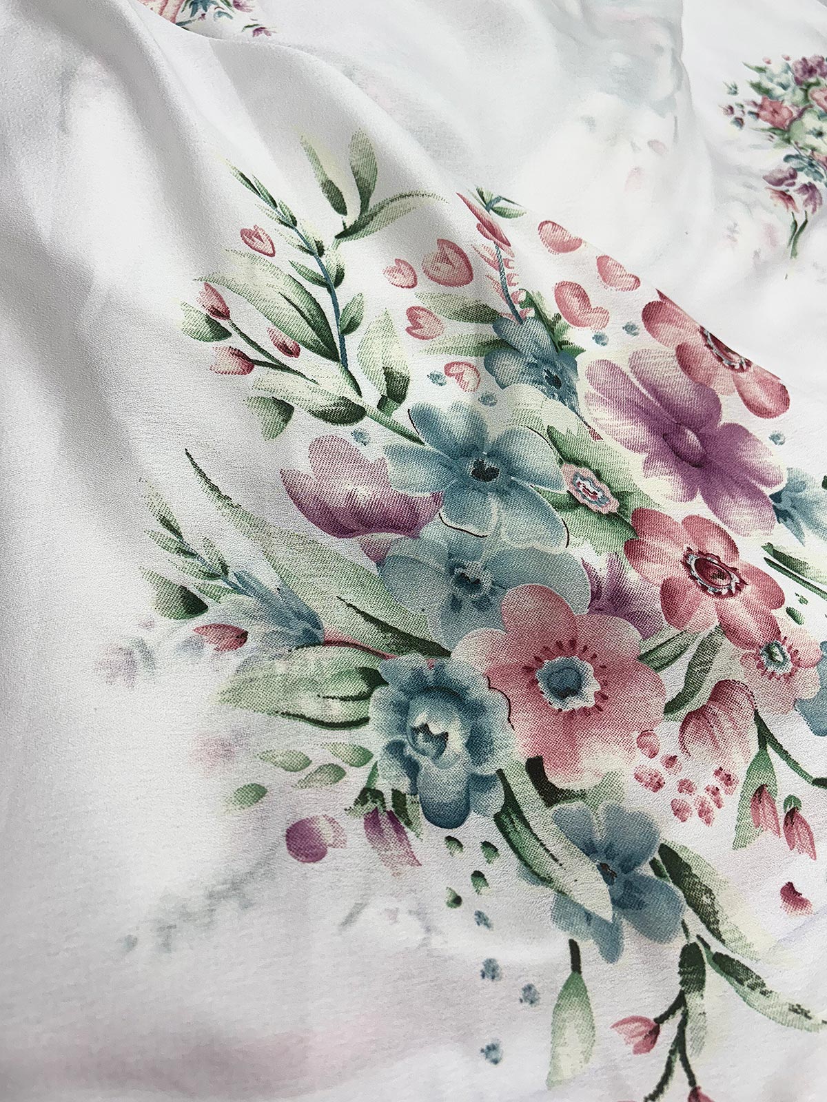 Alia Inspired White Georgette Satin Saree with Floral Digital Print-5 Celebrity Drapes