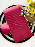 Bollywood Inspired Heavy Zari Pink Saree with Dual Colour Piping
