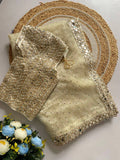 Bollywood Inspired Organza Real Mirror Work Saree with Free Size Blouse