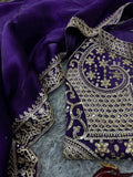 Ananya Inspired Purple Saree with Thread & Sequin Embroidery