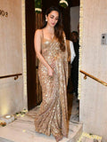 Kiara Inspired Golden Sequin Glam Saree