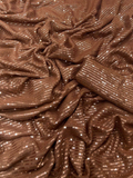 Palak-Inspired Glamorous Chocolate Brown Sequin Saree