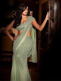 Shweta Inspired Shimmering Pista Sequin Saree