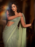 Shweta Inspired Shimmering Pista Sequin Saree