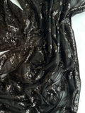 Bollywood Inspired Black Butterfly Net Sequins Saree