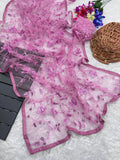 Bollywood Inspired Sequins Designer Pink Net Saree