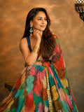 Deepika Inspired Georgette Multicolour Saree