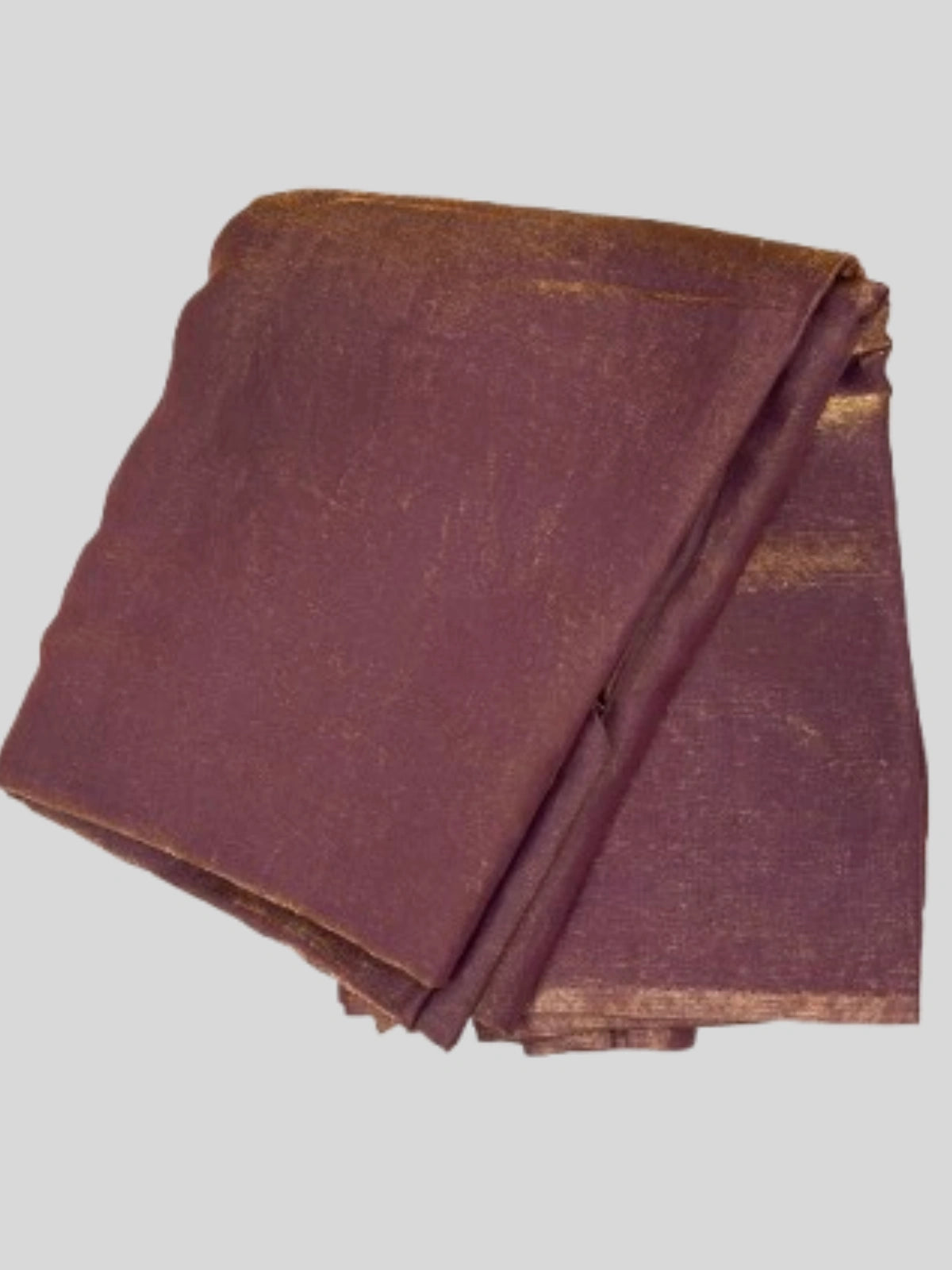 Bollywood Inspired Rose Gold Metallic Plain Jimmy Choo Saree-70350475755601