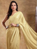 Bollywood Inspired Georgette Gold Sequins Saree