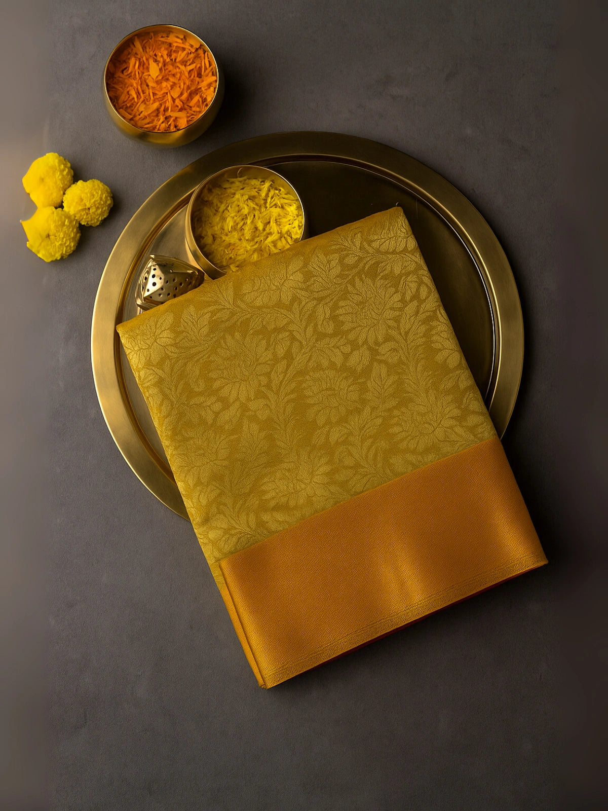 Nita Mam Inspired Banarasi Tissue Silk Zari Gold Saree-2 Celebrity Drapes