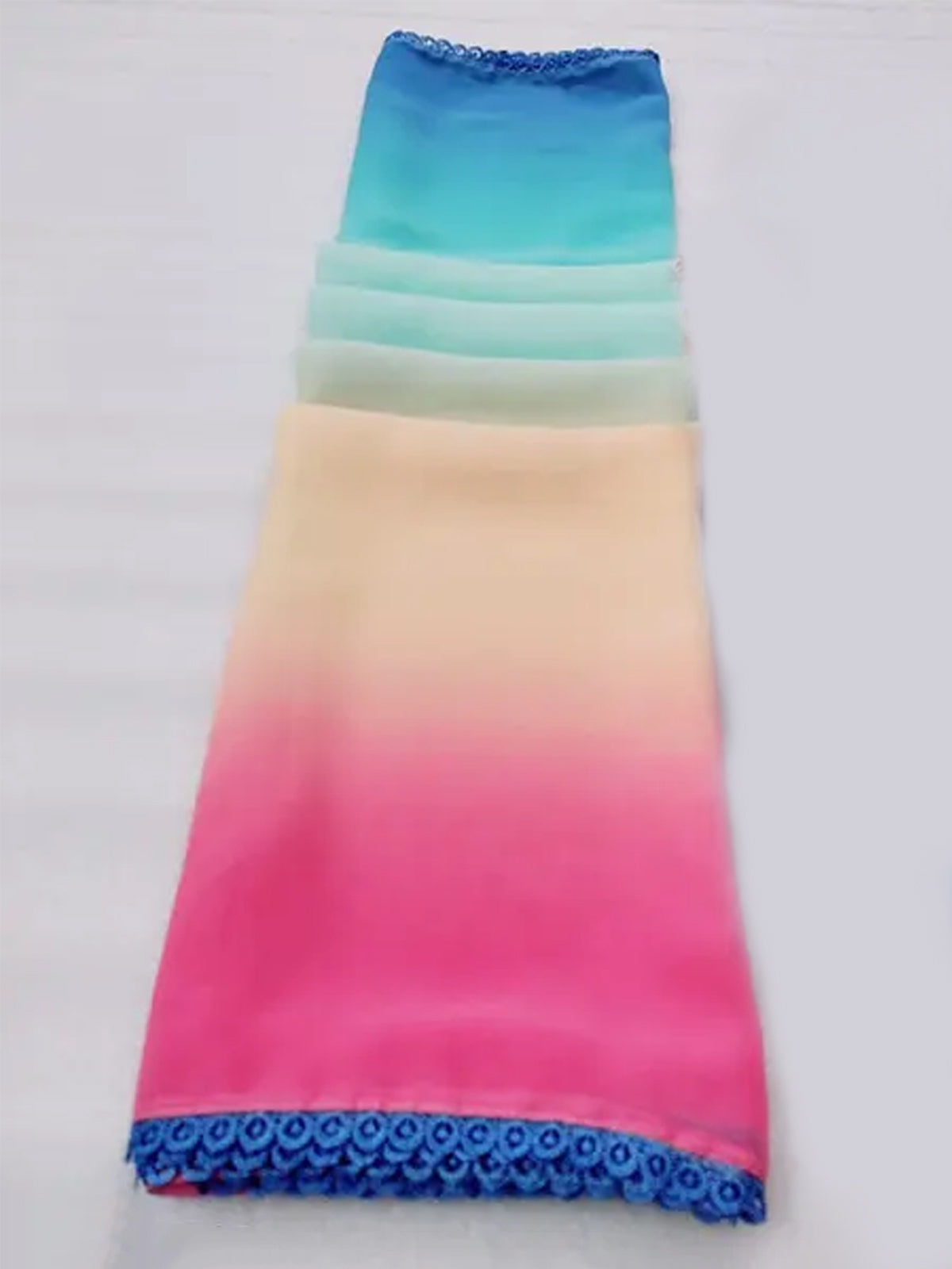 Alia Inspired Georgette Multi-Colour Saree-67174410977361