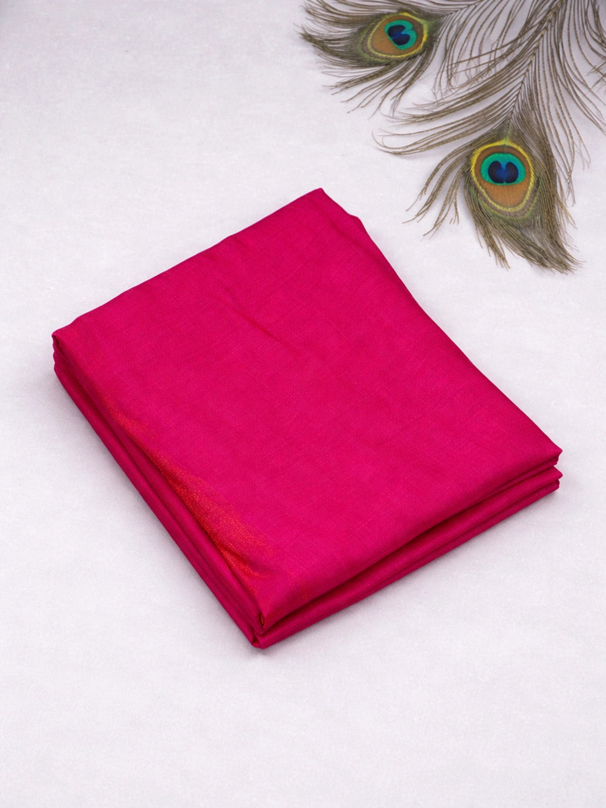 Bollywood Inspired Pink Plain Linen Saree-70318426456145