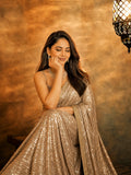Kiara Inspired Golden Sequin Glam Saree