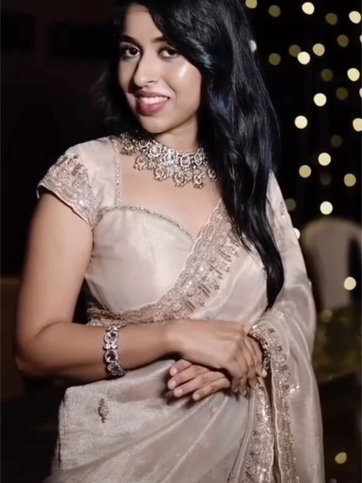 Bollywood Inspired Soft Crunchy Silk Saree with Katdana & Sequin Work-67830529130577