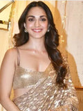 Kiara Inspired Golden Sequin Glam Saree