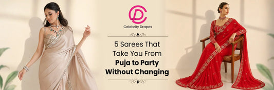 5 Sarees That Take You From Puja to Party Without Changing
