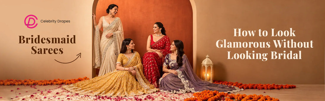 Bridesmaid Sarees: How to Look Glamorous Without Looking Bridal