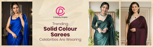 Trending Solid Colour Sarees Celebrities Are Wearing