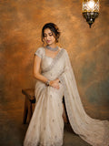 Soft Crunchy Silk Saree with Katdana and Sequin Work