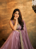 Bollywood Inspired Two Tone Banarasi Tissue Saree Unstitched Blouse