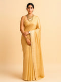 Nayanthara Inspired Kanjeevaram Tissue Saree with Golden Jacquard Borders