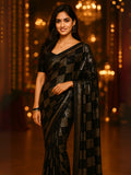 Bollywood Inspired Heavy Georgette Sequins Saree | Available in 6 Colours-1  Celebrity Drapes