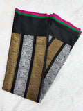 Nita Mam Inspired Silk Zari Kanjeevaram Black with Silver & Gold Saree-3  Celebrity Drapes