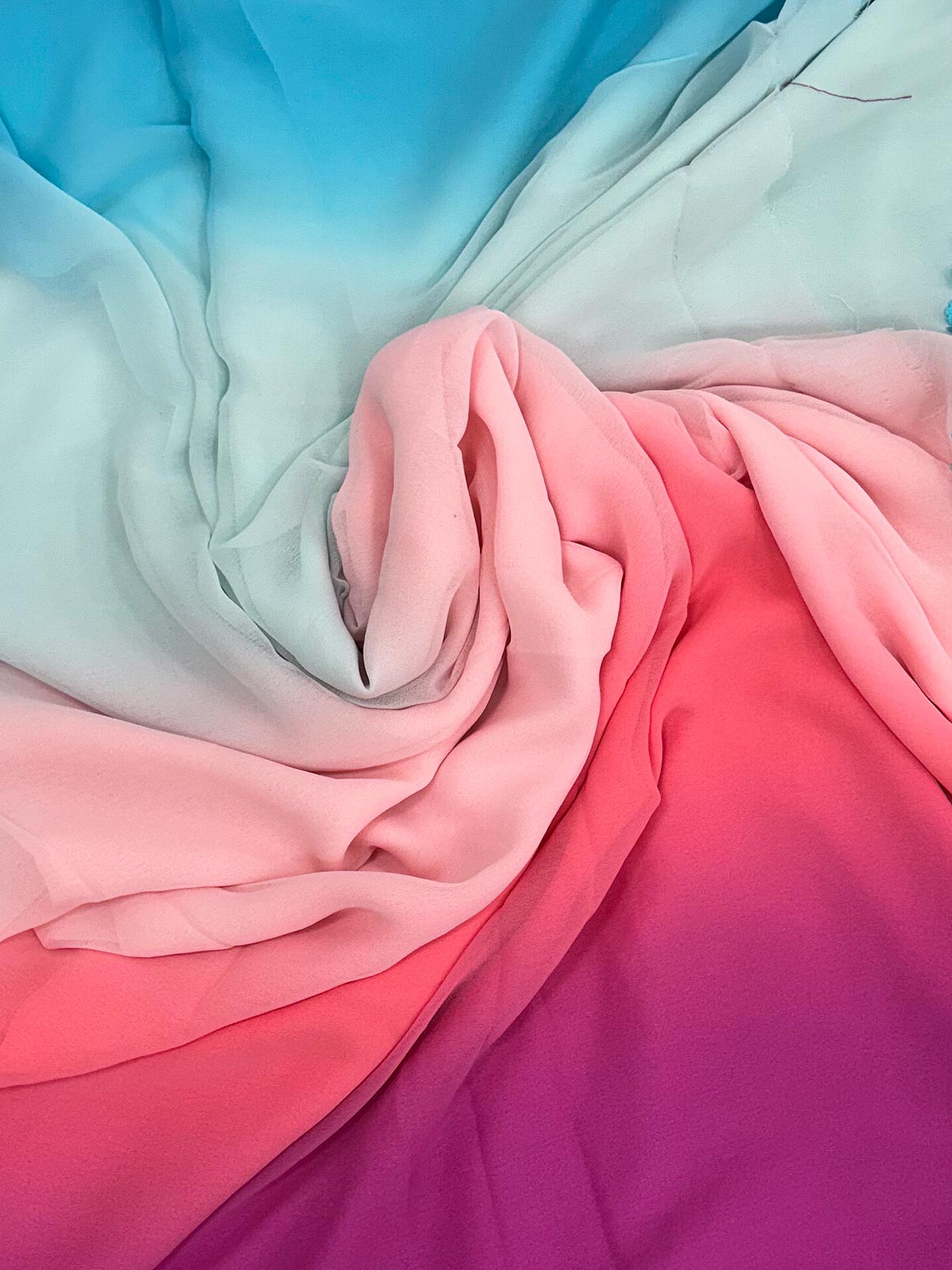 Alia Inspired Georgette Multi-Colour Saree-4  Celebrity Drapes