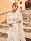 Bollywood Inspired Designer Fancy White Net Saree