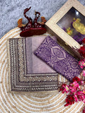 Surabhi Inspired Onion Pink Saree with Gold and Brown Embroidered Borders