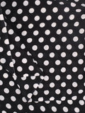Partywear Black and White Polka Dot Georgette Saree with Black Blouse Piece