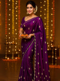 Soft Organza Saree with Pearl Work & Blouse Piece-1  Celebrity Drapes