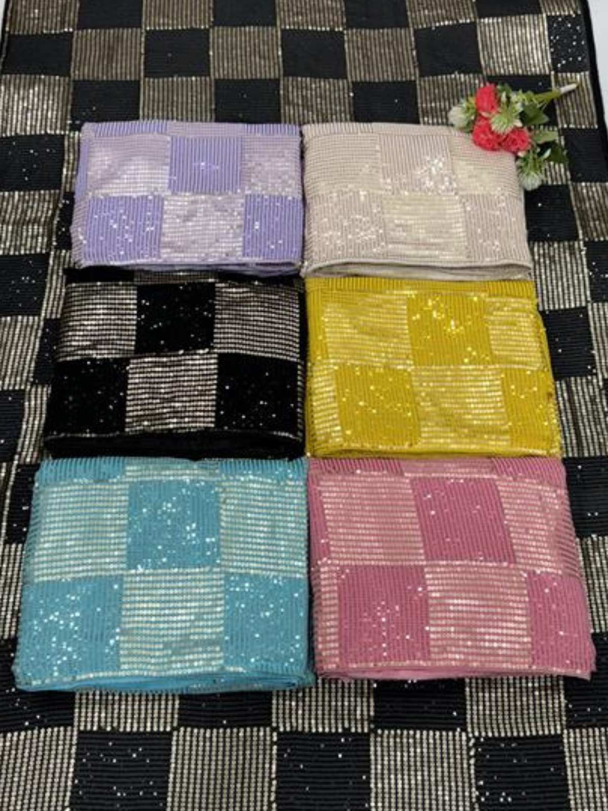 Bollywood Inspired Heavy Georgette Sequins Saree | Available in 6 Colours-8  Celebrity Drapes