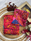 Rashi Inspired Multi-Color Tebby Silk Saree with Delicate Pearl Work Border