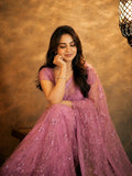 Bollywood Inspired Sequins Designer Pink Net Saree