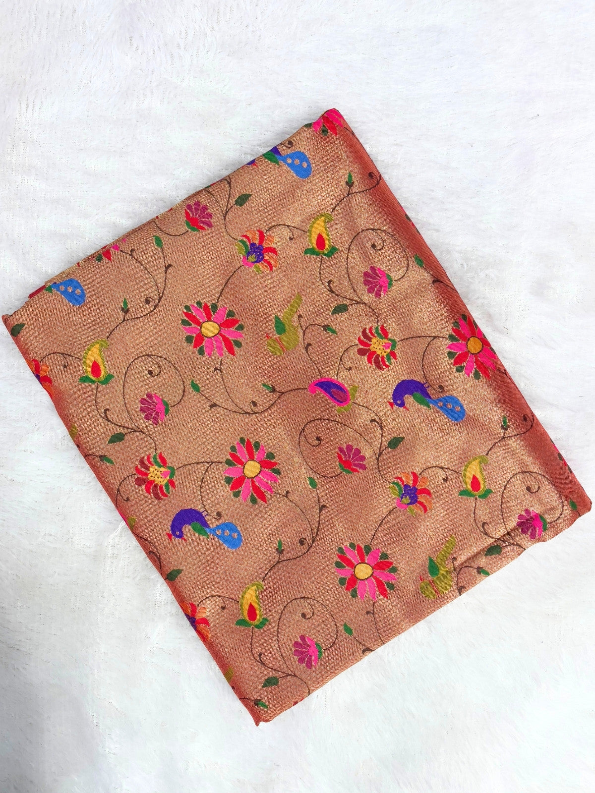 Brocket Paithani Saree with Muniya Border, Meenakari Butta and Heavy Zari - Multicolor-2  Celebrity Drapes