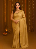 Nayanthara Inspired Kanjeevaram Tissue Saree with Golden Jacquard Borders-3  Celebrity Drapes