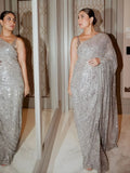 Kareena Inspired Georgette Full Sequin Saree with Embroidery & Cutwork Lace