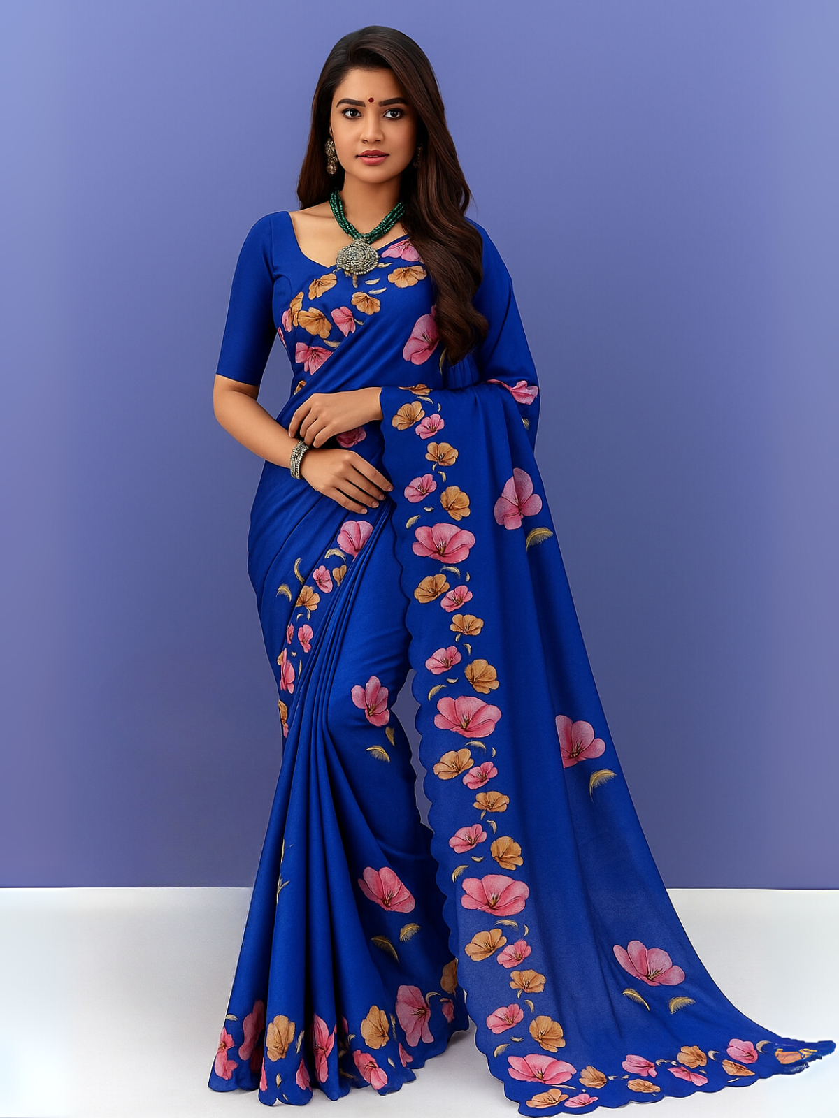 Lightweight Cotton Saree with Gold Embroidered Florals | Perfect for Festive Looks in White-9  Celebrity Drapes