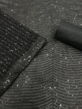 Designer Black Georgette Party Wear Saree with Sequins Embroidery