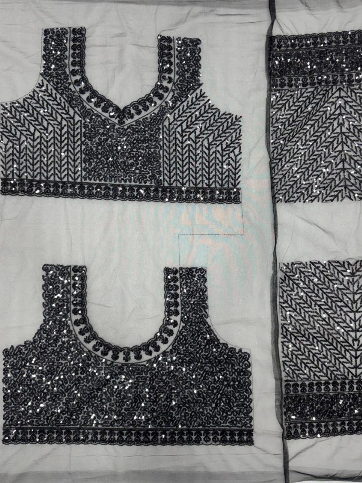 Bollywood Inspired Black Butterfly Net Sequins Saree