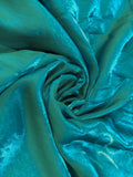Bollywood Inspired Turquoise Plain Linen Saree