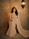 Nita Inspired Georgette Saree with Sequins Embroidery & Cutwork Lace