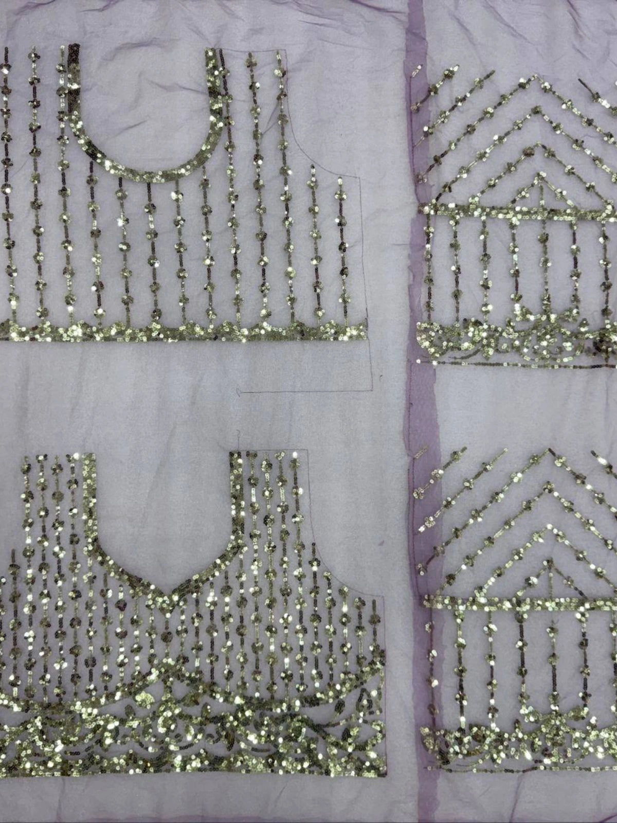 Bollywood-Inspired Designer Beige Soft Net Saree with Sequin & Bead Embroidery