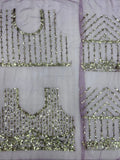Bollywood-Inspired Designer Beige Soft Net Saree with Sequin & Bead Embroidery