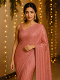 Deepika Inspired Georgette Saree Full Sequins Embroidery with Cutwork Lace & Jhalar Border | Available in 5 Colours-4  Celebrity Drapes