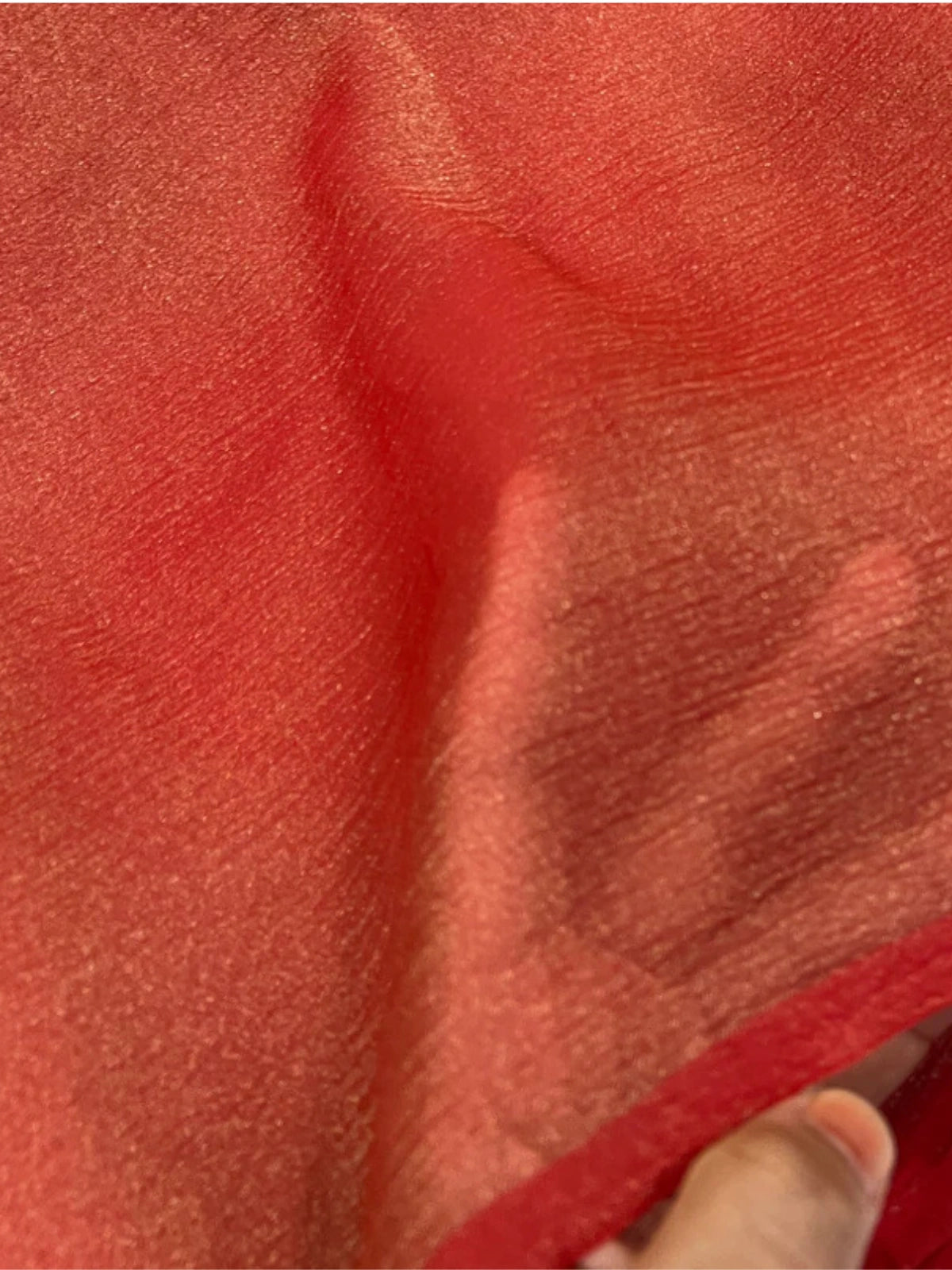 Bollywood Inspired Orange Copper Metallic Plain Jimmy Choo Saree