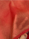 Bollywood Inspired Orange Copper Metallic Plain Jimmy Choo Saree
