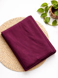 Bollywood Style Plum Satin Saree with Unstitched Matching Blouse Piece